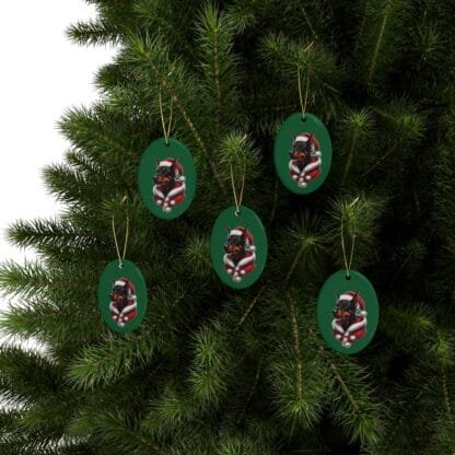 The Dobe´s Ceramic Christmas Ornaments (1pcs, 5pcs, 10pcs, 20pcs) - green - Image 54