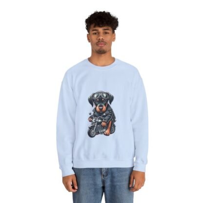 The Dobe´s - Unisex Heavy Blend™ Crewneck Sweatshirt - Biker Puppy - Image 93