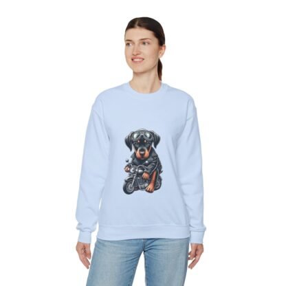 The Dobe´s - Unisex Heavy Blend™ Crewneck Sweatshirt - Biker Puppy - Image 96