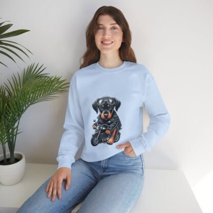 The Dobe´s - Unisex Heavy Blend™ Crewneck Sweatshirt - Biker Puppy - Image 99