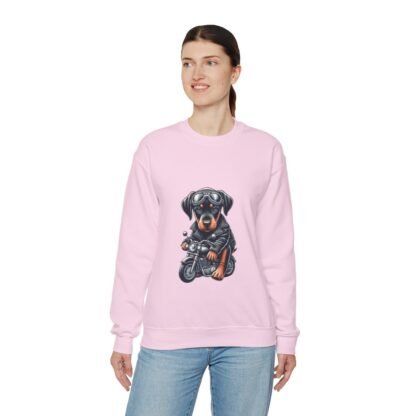 The Dobe´s - Unisex Heavy Blend™ Crewneck Sweatshirt - Biker Puppy - Image 118