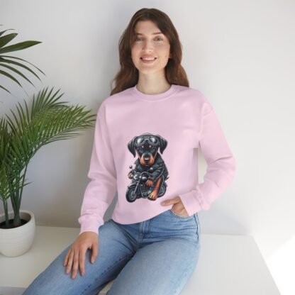 The Dobe´s - Unisex Heavy Blend™ Crewneck Sweatshirt - Biker Puppy - Image 121