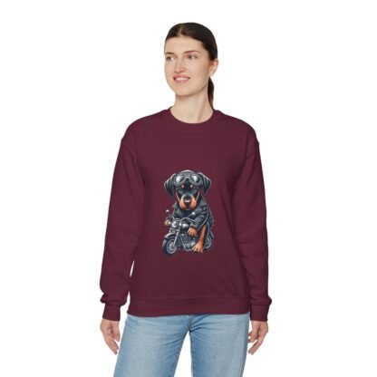 The Dobe´s - Unisex Heavy Blend™ Crewneck Sweatshirt - Biker Puppy - Image 63