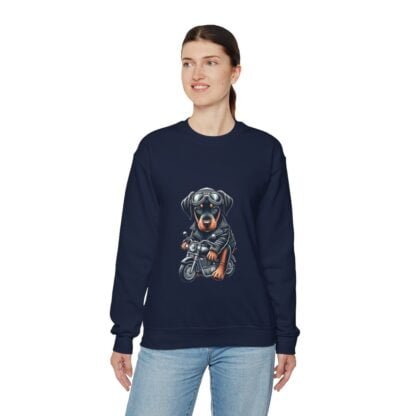 The Dobe´s - Unisex Heavy Blend™ Crewneck Sweatshirt - Biker Puppy - Image 107