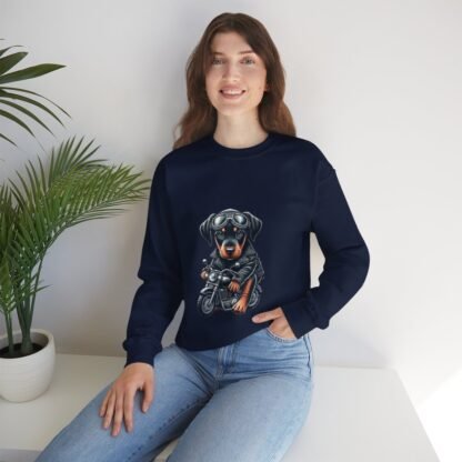 The Dobe´s - Unisex Heavy Blend™ Crewneck Sweatshirt - Biker Puppy - Image 110