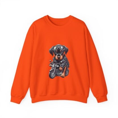 The Dobe´s - Unisex Heavy Blend™ Crewneck Sweatshirt - Biker Puppy - Image 45