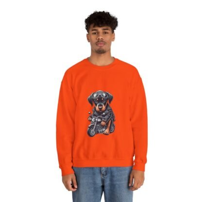 The Dobe´s - Unisex Heavy Blend™ Crewneck Sweatshirt - Biker Puppy - Image 49