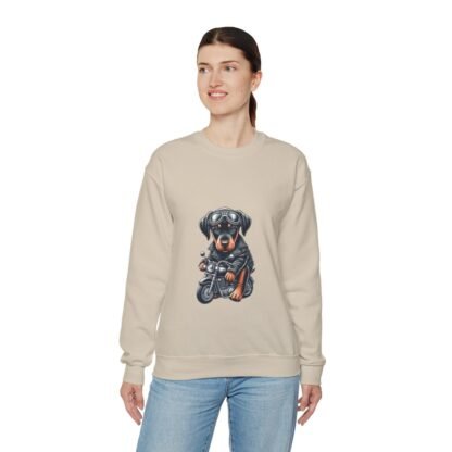 The Dobe´s - Unisex Heavy Blend™ Crewneck Sweatshirt - Biker Puppy - Image 30