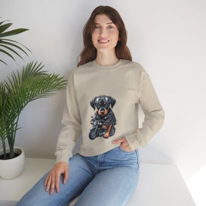 The Dobe´s - Unisex Heavy Blend™ Crewneck Sweatshirt - Biker Puppy - Image 33