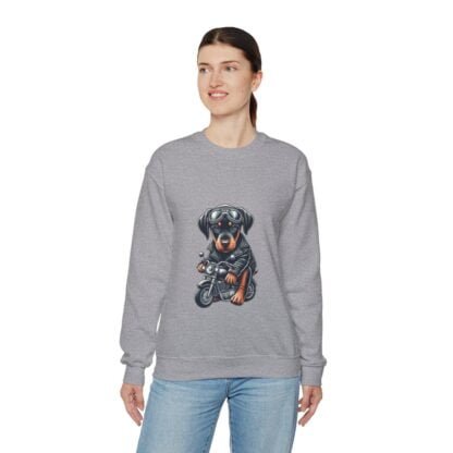 The Dobe´s - Unisex Heavy Blend™ Crewneck Sweatshirt - Biker Puppy - Image 41