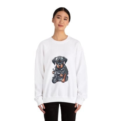 The Dobe´s - Unisex Heavy Blend™ Crewneck Sweatshirt - Biker Puppy - Image 4