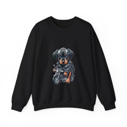 The Dobe´s - Unisex Heavy Blend™ Crewneck Sweatshirt - Biker Puppy - Image 12