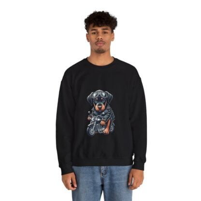 The Dobe´s - Unisex Heavy Blend™ Crewneck Sweatshirt - Biker Puppy - Image 16