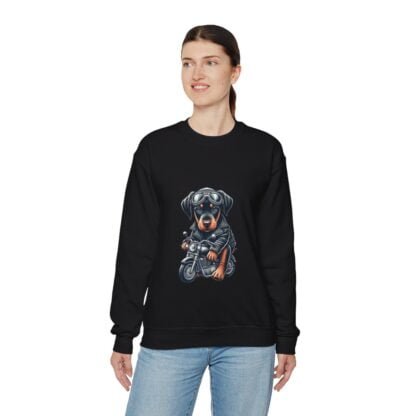 The Dobe´s - Unisex Heavy Blend™ Crewneck Sweatshirt - Biker Puppy - Image 19