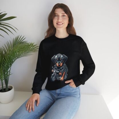 The Dobe´s - Unisex Heavy Blend™ Crewneck Sweatshirt - Biker Puppy - Image 22