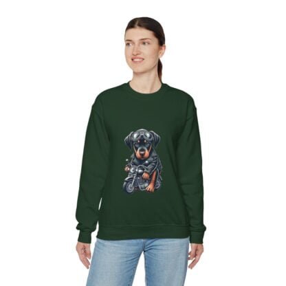 The Dobe´s - Unisex Heavy Blend™ Crewneck Sweatshirt - Biker Puppy - Image 74