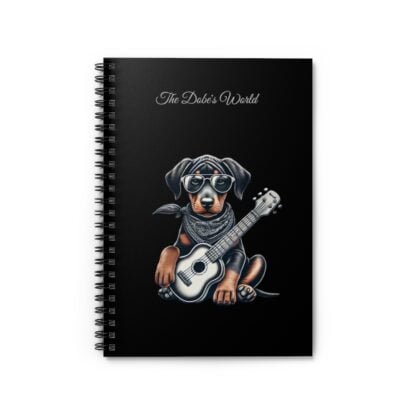 The Dobe´s Spiral Notebook - Ruled Line - Guitar Puppy - black
