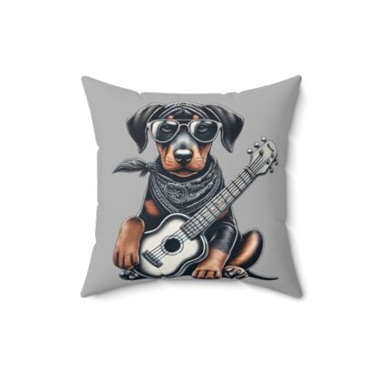 The Dobe´s Spun Polyester Square Pillow - Guitar Puppy - light grey - Image 8