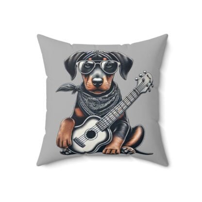 The Dobe´s Spun Polyester Square Pillow - Guitar Puppy - light grey - Image 11