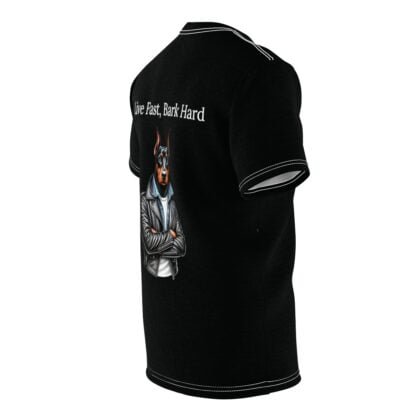 The Dobe's Unisex Cut & Sew Tee (AOP) - Series 6 - black - Image 4