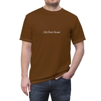 The Dobe's Unisex Cut & Sew Tee (AOP) - Series 4 - brown - Image 5