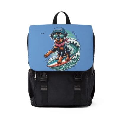 The Dobe´s Casual Shoulder Backpack - Surfer Puppy - light blue