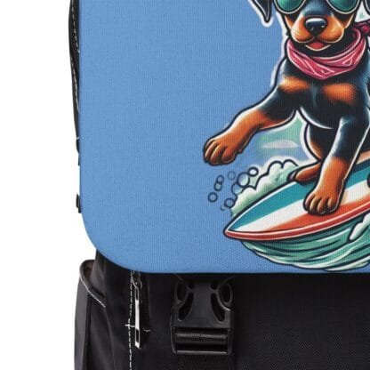 The Dobe´s Casual Shoulder Backpack - Surfer Puppy - light blue - Image 5