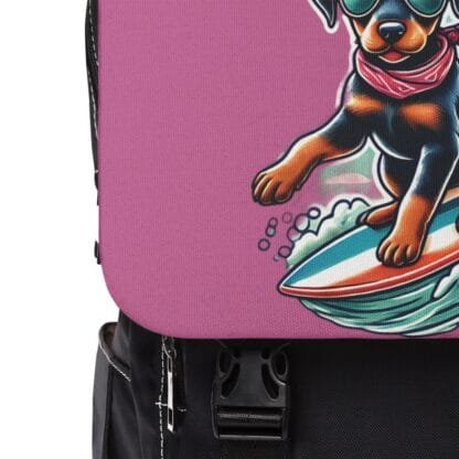 The Dobe´s Casual Shoulder Backpack - Surfer Puppy - light pink - Image 5