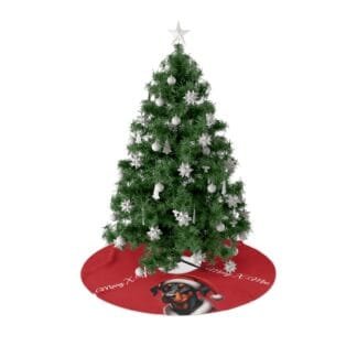 The Dobe´s Christmas Tree Skirts - red uc