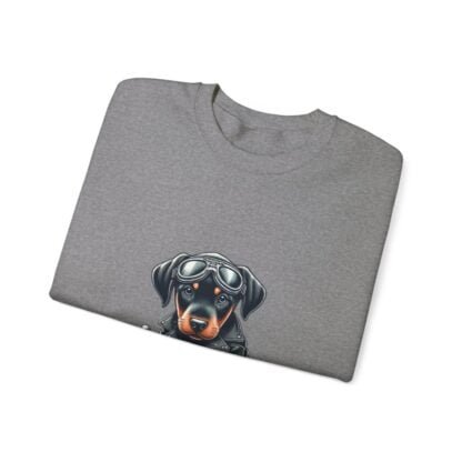 The Dobe´s - Unisex Heavy Blend™ Crewneck Sweatshirt - Biker Puppy - Image 80