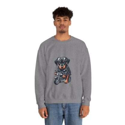 The Dobe´s - Unisex Heavy Blend™ Crewneck Sweatshirt - Biker Puppy - Image 82