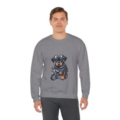 The Dobe´s - Unisex Heavy Blend™ Crewneck Sweatshirt - Biker Puppy - Image 83