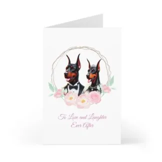 The Dobe Greeting Cards (7 pcs) - Doberman Wedding Edition