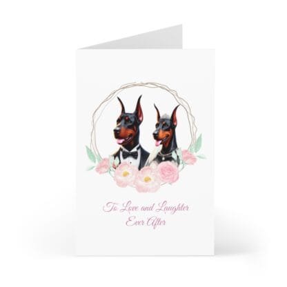 The Dobe Greeting Cards (7 pcs) - Doberman Wedding Edition