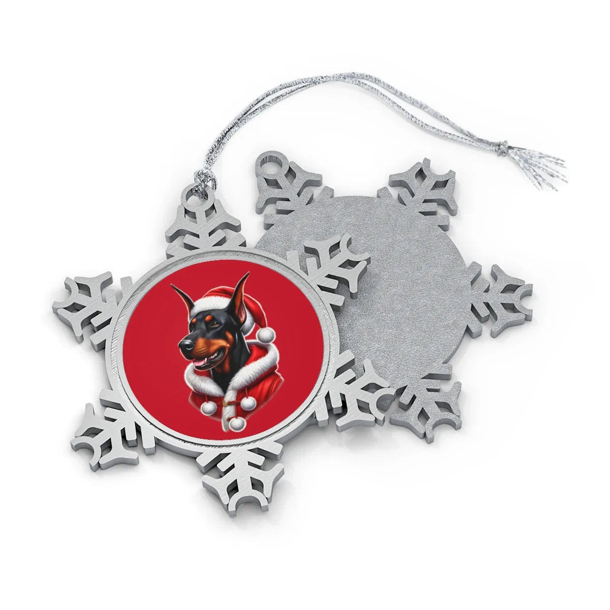The Dobe´s Pewter Snowflake Ornament - red - Image 2