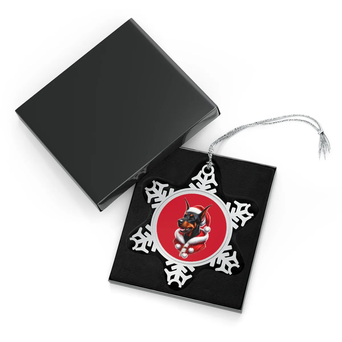 The Dobe´s Pewter Snowflake Ornament - red - Image 3