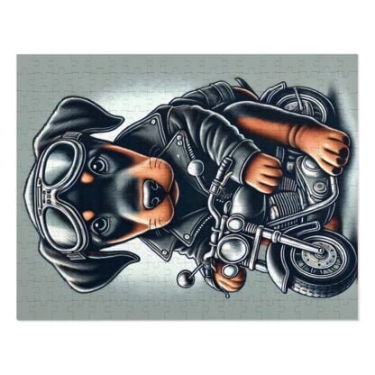 The Dobe´s Jigsaw Puzzle (30, 110, 252, 500,1000-Piece) - Biker puppy - Image 4