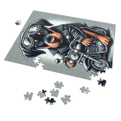 The Dobe´s Jigsaw Puzzle (30, 110, 252, 500,1000-Piece) - Biker puppy - Image 5