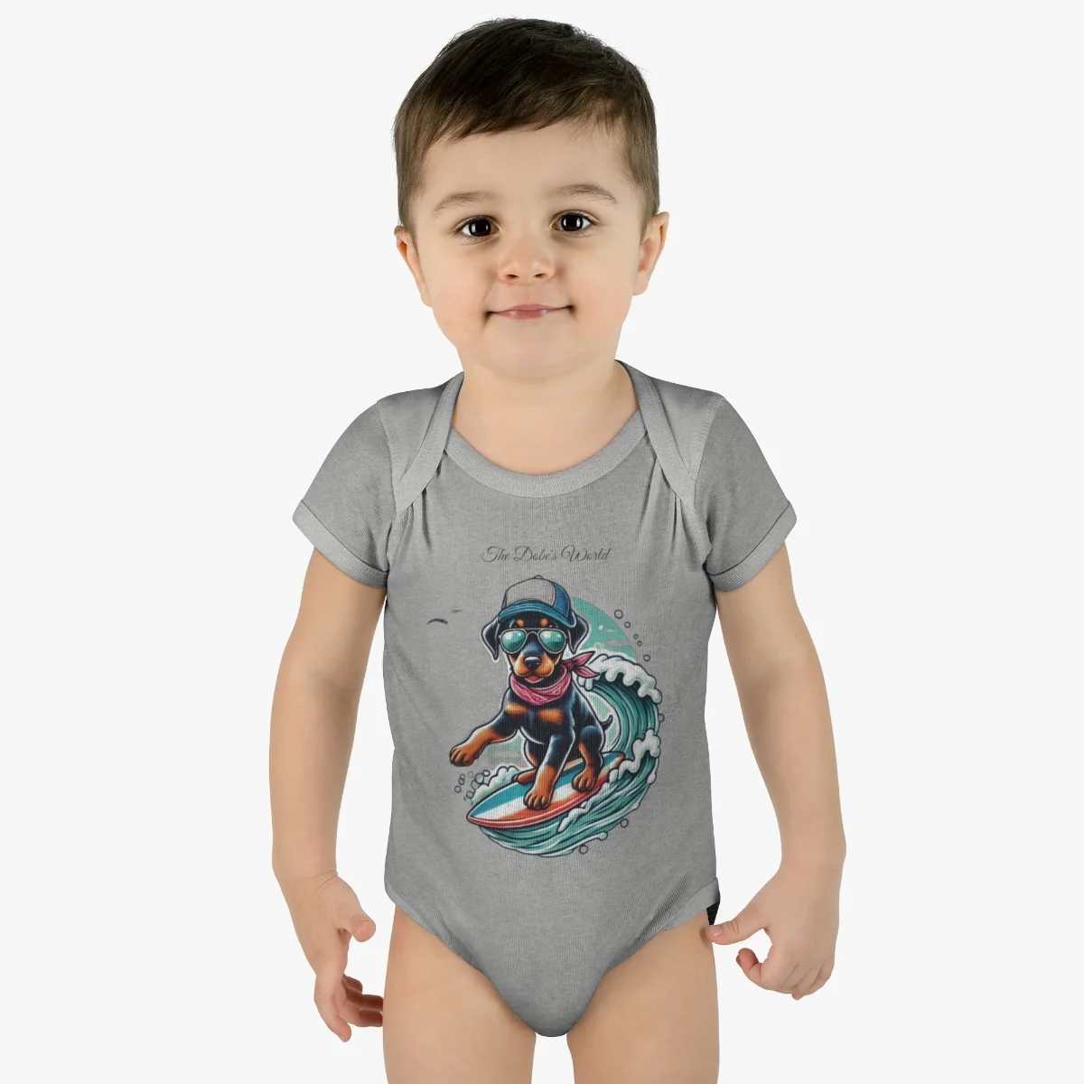 The Dobe´s Infant Baby Rib Bodysuit - Surfer Puppy - Image 5
