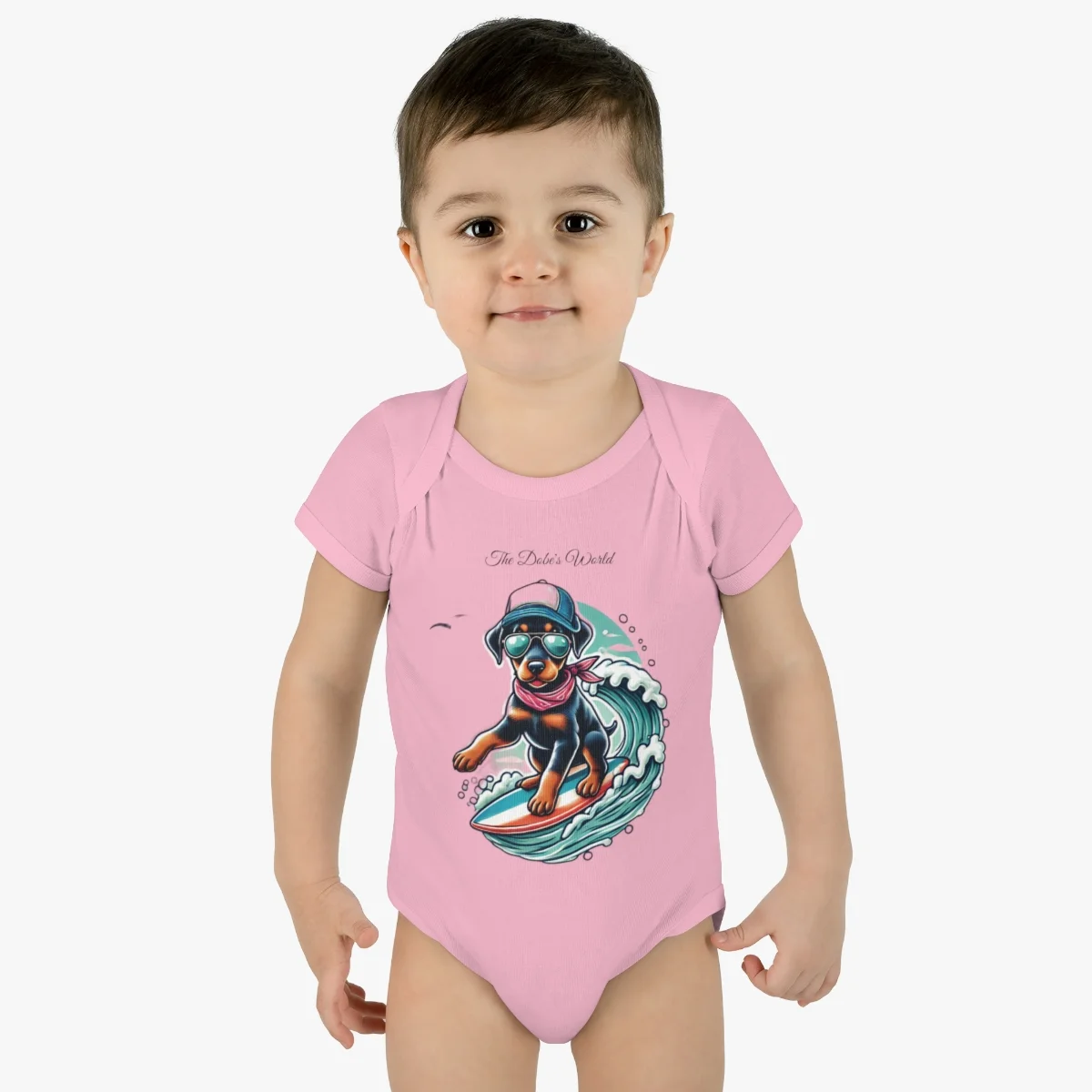 The Dobe´s Infant Baby Rib Bodysuit - Surfer Puppy - Image 11