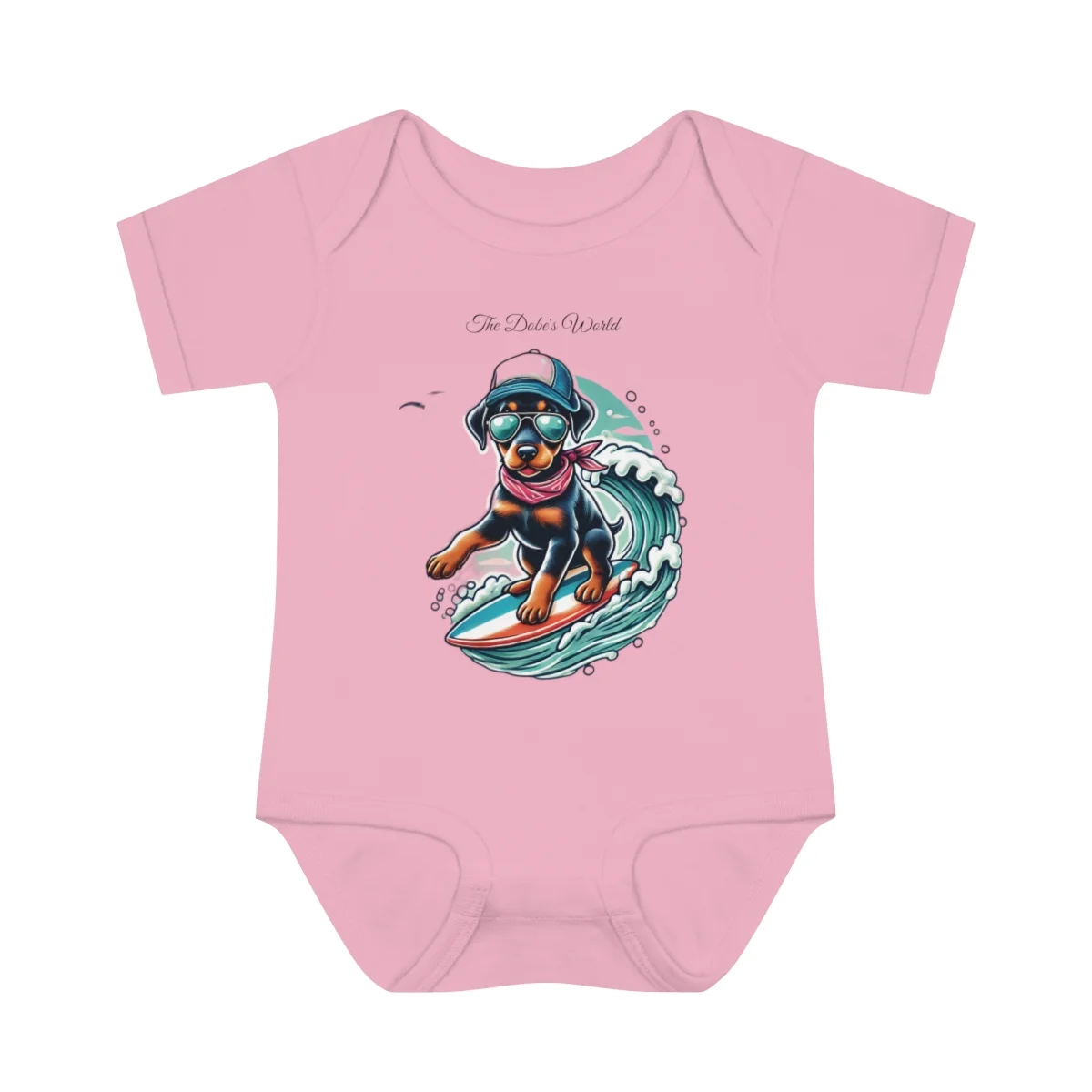 The Dobe´s Infant Baby Rib Bodysuit - Surfer Puppy - Image 10