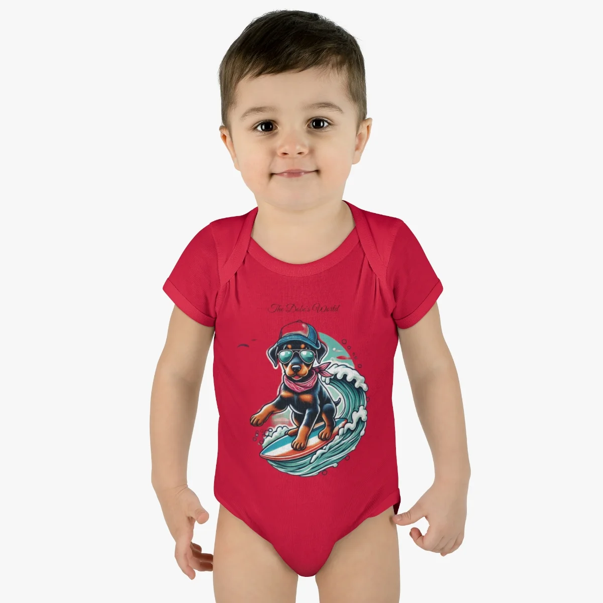 The Dobe´s Infant Baby Rib Bodysuit - Surfer Puppy - Image 14