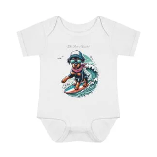 The Dobe´s Infant Baby Rib Bodysuit - Surfer Puppy