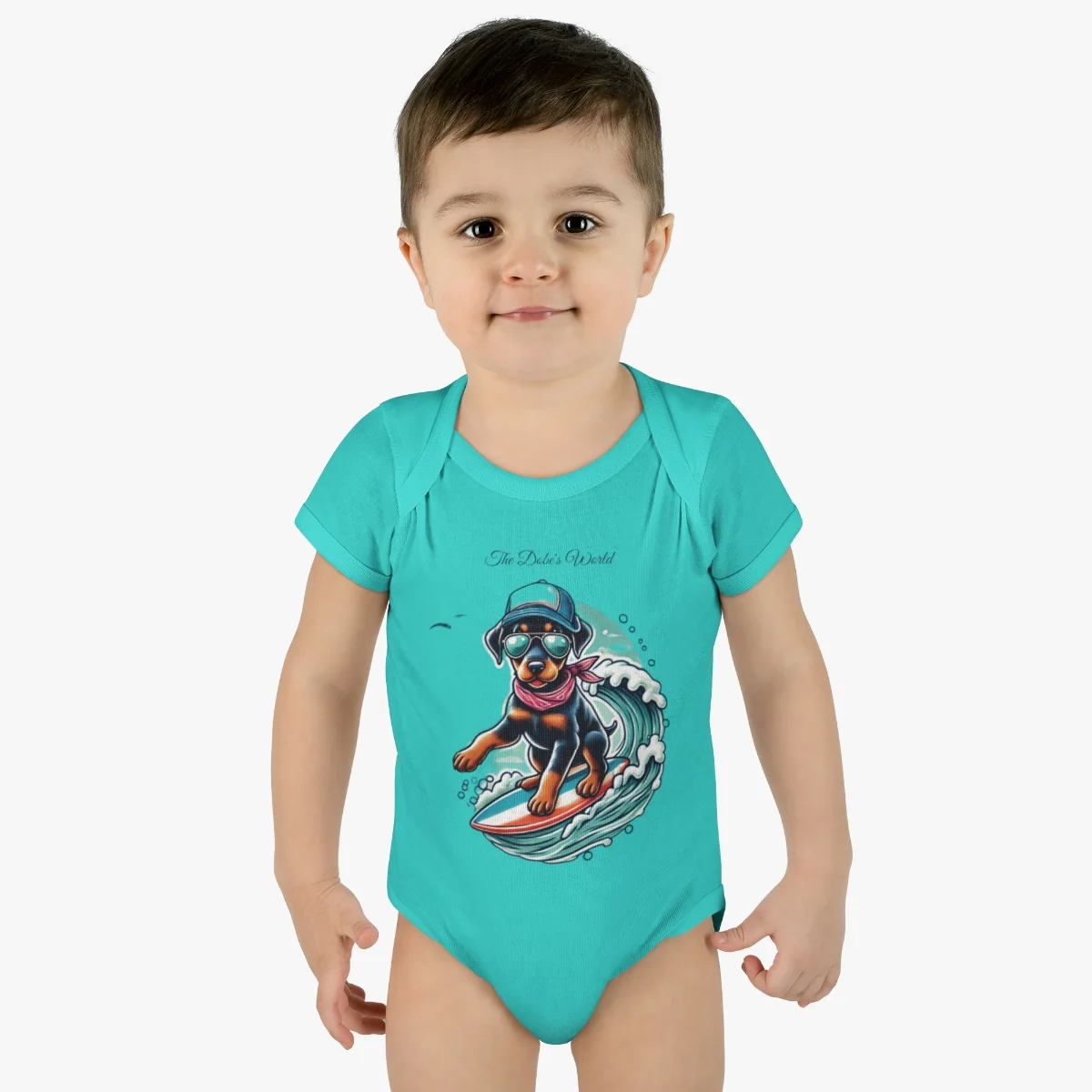 The Dobe´s Infant Baby Rib Bodysuit - Surfer Puppy - Image 8