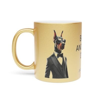 The Dobes Metallic Mug (SilverGold) - Series-1 Bark Another Day - Image 2