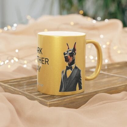 The Dobes Metallic Mug (SilverGold) - Series-1 Bark Another Day - Image 4