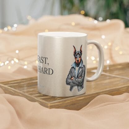The Dobe's Metallic Mug (SilverGold) - Series-11 Live Fast - Image 4