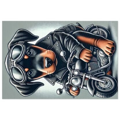 The Dobe´s Jigsaw Puzzle (30, 110, 252, 500,1000-Piece) - Biker puppy - Image 7