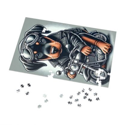 The Dobe´s Jigsaw Puzzle (30, 110, 252, 500,1000-Piece) - Biker puppy - Image 8