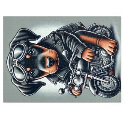 The Dobe´s Jigsaw Puzzle (30, 110, 252, 500,1000-Piece) - Biker puppy - Image 2